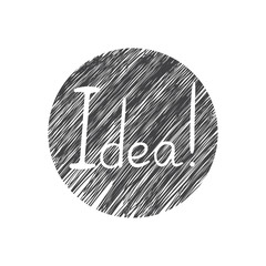 Idea on the grunge background, vector sketch