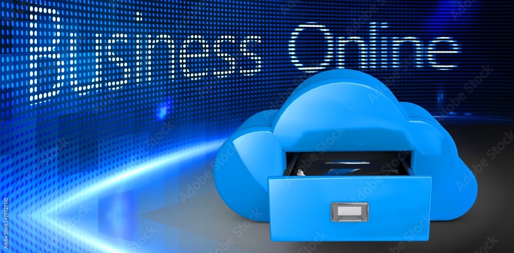 Aufkleber Composite image of cloud computing drawer