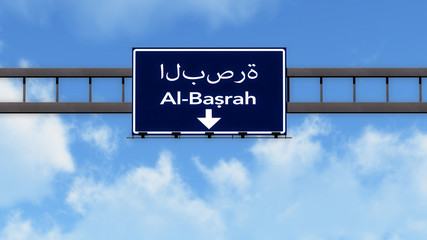 Al Basrah Highway Road Sign