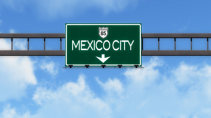 Mexico City Highway Road Sign