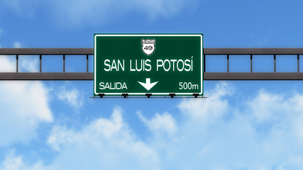 San Luis Potosi Highway Road Sign