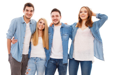 Obraz premium Group of happy young people