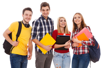 Group of cheerful students