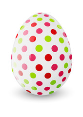 Easter egg with pink and green pattern