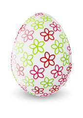 Easter egg with pink and green pattern