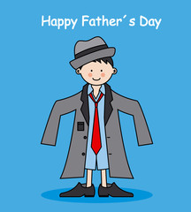 Happy Father's Day card vector
