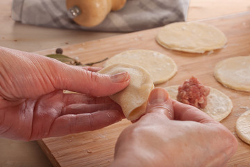 Making dumplings