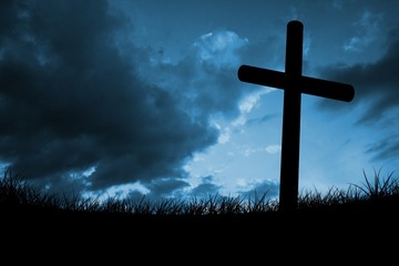 Fototapeta premium Composite image of wooden cross