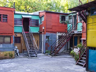Gardinen Häuser im Boca-Viertel, Buenos Aires, Argentinien © Stefan Schurr