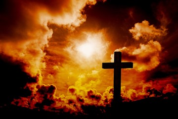 Obraz premium Composite image of wooden cross