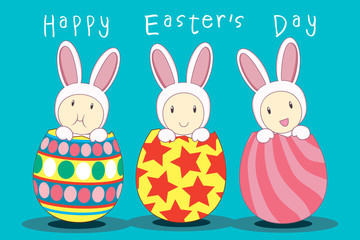 Trio bunny easter egg