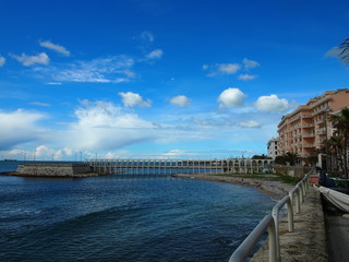 Fototapeta premium Sea Sky and Bridge