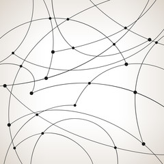Geometric vector pattern,curves and nodes