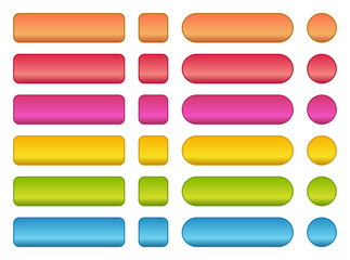 colorful set of blank buttons