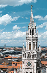 Fototapeta premium Old Town Hall and rooftops of Munich