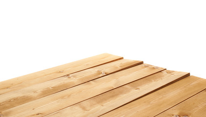 Brown paint coated wooden boards