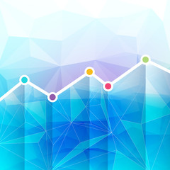 Abstract graph chart timeline background.