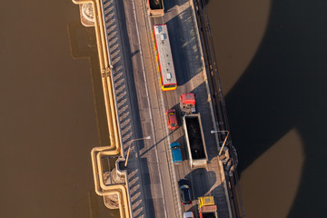 aerial view of the bridge