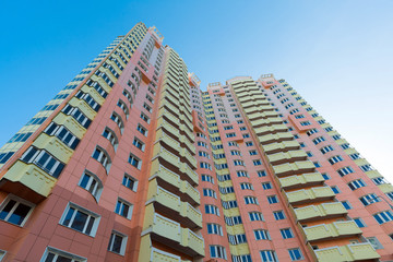 Fototapeta na wymiar Modern multistory residential buildings