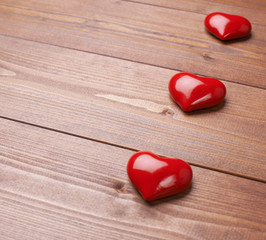 Composition of three hearts