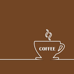 Silhouette a cup of coffee