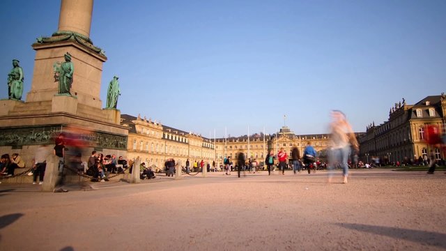 Time lapse Schlosssplatz Stuttgart 01