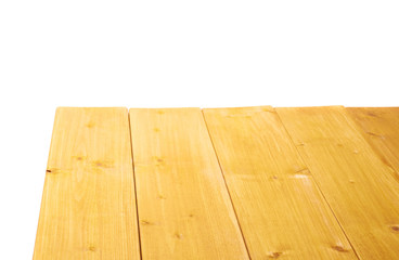 Yellow paint coated wooden boards