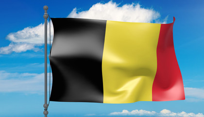 Bandiera al vento Belgio