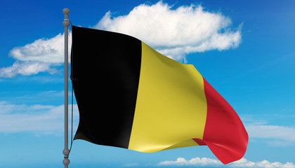 Bandiera al vento Belgio