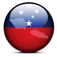 Map on flag button of Independent State Samoa