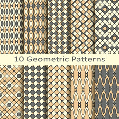 set of ten geometric patterns