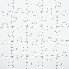 Fototapeta premium White puzzle pieces
