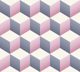 vintage retro seamless cube pattern