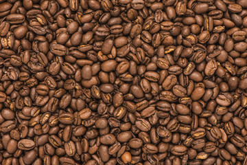 Background of roasted coffee beans