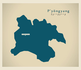 Modern Map - Pyongyang KP