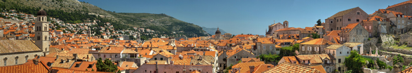 Dubrovnik old town panorama - obrazy, fototapety, plakaty