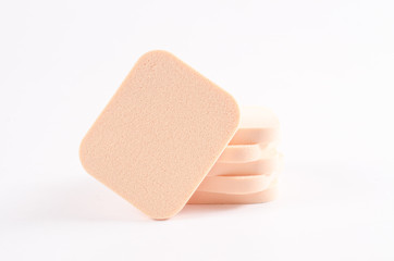 stack of face powder sponge