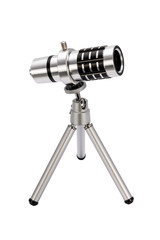 Telephoto lens for  smartphone on a tripod