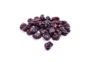 dried Corinto raisins fruit isolated on white background