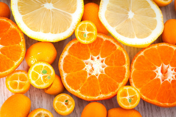 Fresh citrus fruits