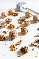 Walnuts splashed