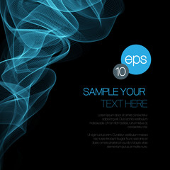 Naklejka premium Wave smoke background. Vector illustration