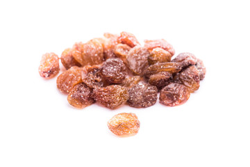 dried raisins fruit isolated on white background