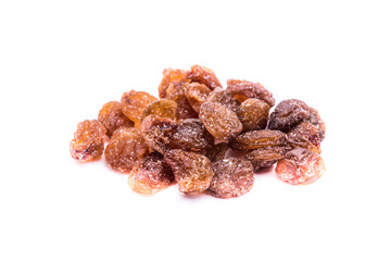 dried raisins fruit isolated on white background