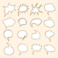 Obraz premium Vector Set of Bubbles. Talk and Think