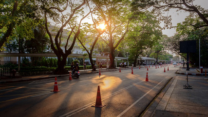Main road in Chulalongkorn University