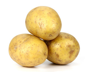New potato isolated on white background close up