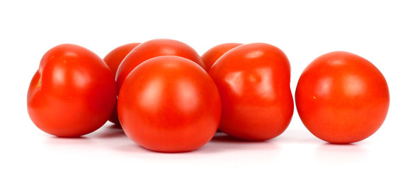 Red ripe tomatoes isolated.