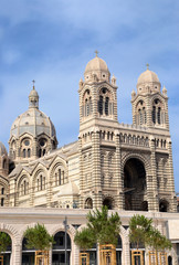 Fototapeta na wymiar Carte Postale Marseille - Cathédrale de la Major