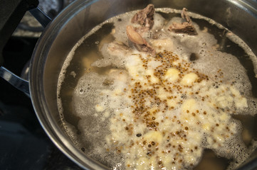 soup broth pork stove gas sweet concept